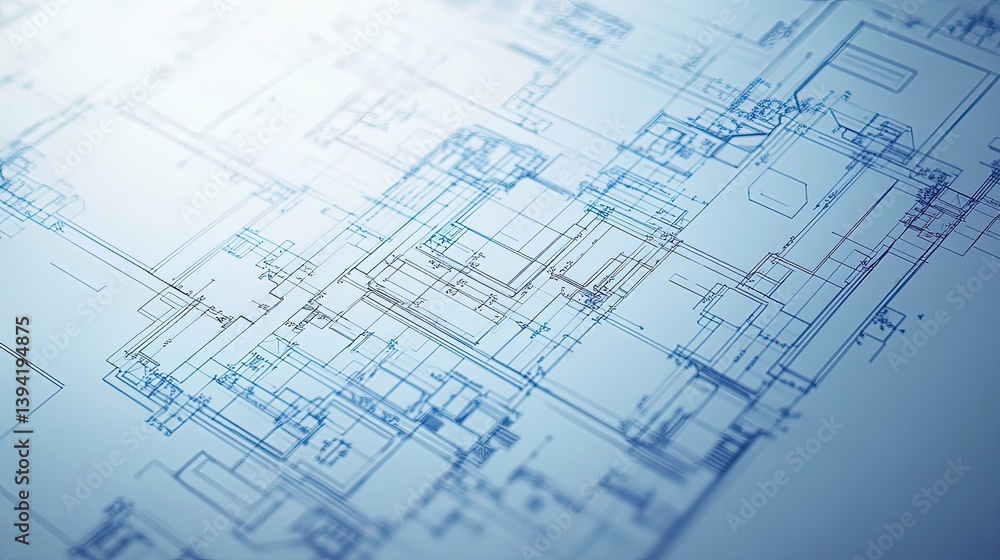 Abstract visualization of planning concepts with geometric shapes and connecting lines, soft gradient background