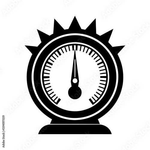 Hygrometer silhouette vector