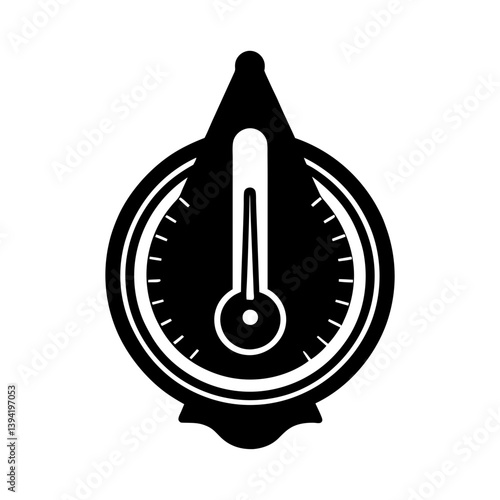 Hygrometer silhouette vector