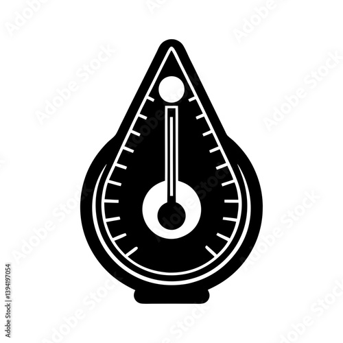 Hygrometer silhouette vector