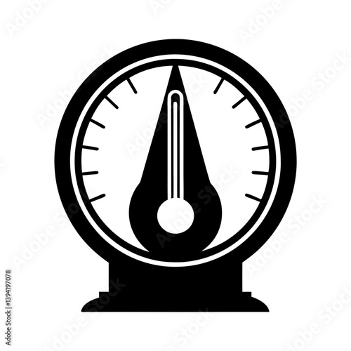 Hygrometer silhouette vector