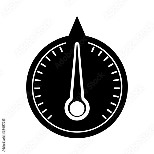 Hygrometer silhouette vector