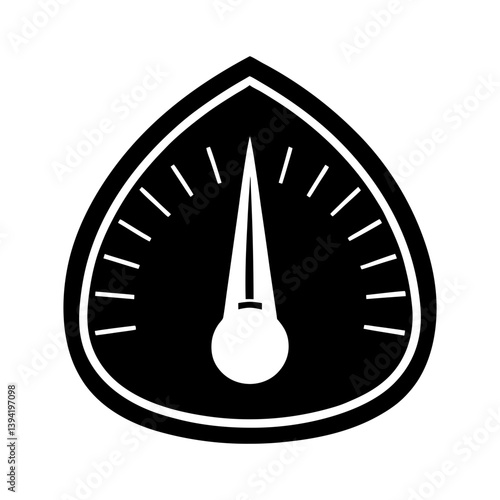 Hygrometer silhouette vector