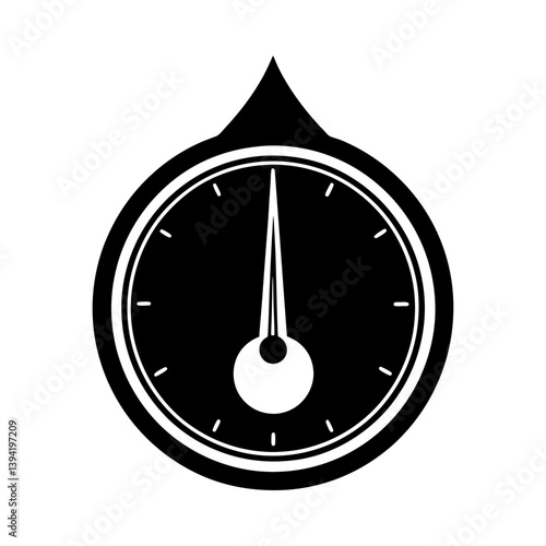 Hygrometer silhouette vector