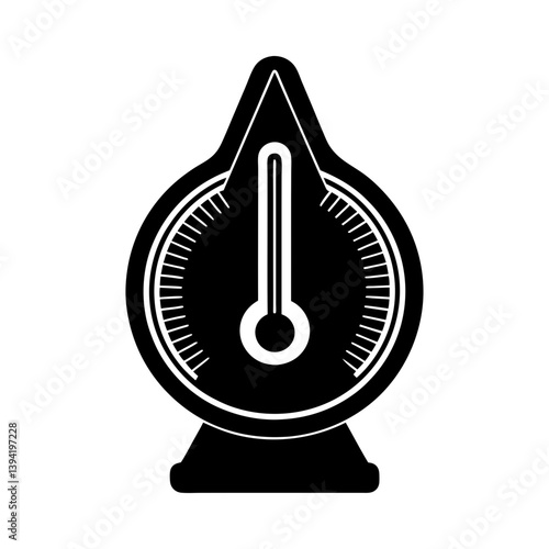 Hygrometer silhouette vector