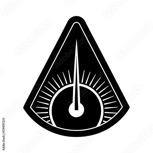 Hygrometer silhouette vector