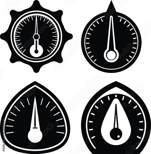 Hygrometer silhouette vector