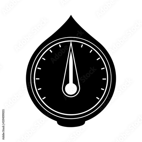 Hygrometer silhouette vector