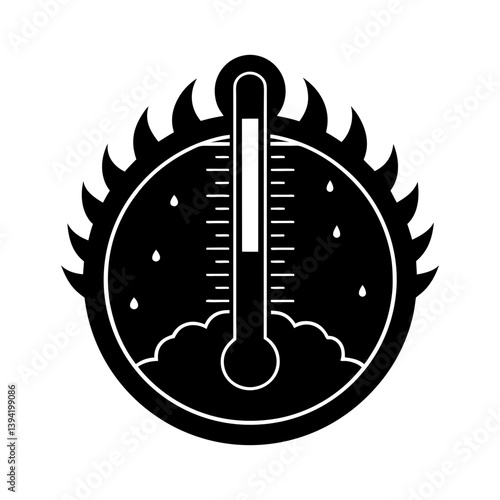 Hygrometer silhouette vector