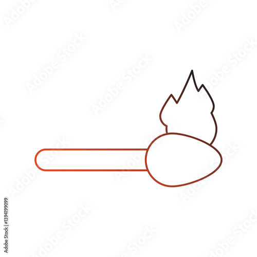 matches gradient outline icon with white background vector stock illustration