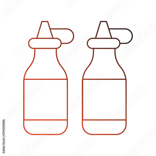 sauces gradient outline icon with white background vector stock illustration