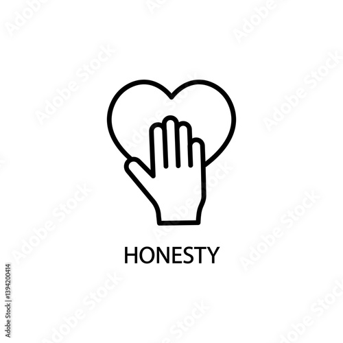 Honesty icon. Simple element illustration. honesty concept symbol design. Can be used for web and mobile.