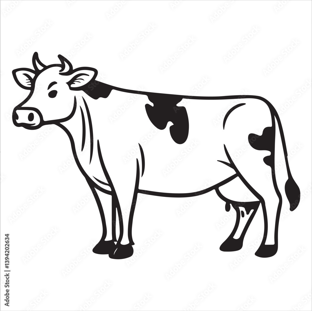 Fototapeta premium Cow Vector