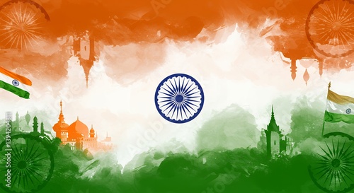 Indian Independence Day Wallpaper, Patriotic Tricolor Background