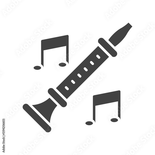 Flute icon vector image. Suitable for mobile apps, web apps and print media.