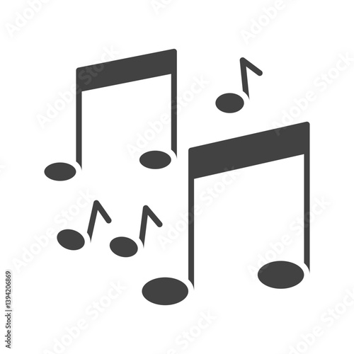 Musical Note II icon vector image. Suitable for mobile apps, web apps and print media.