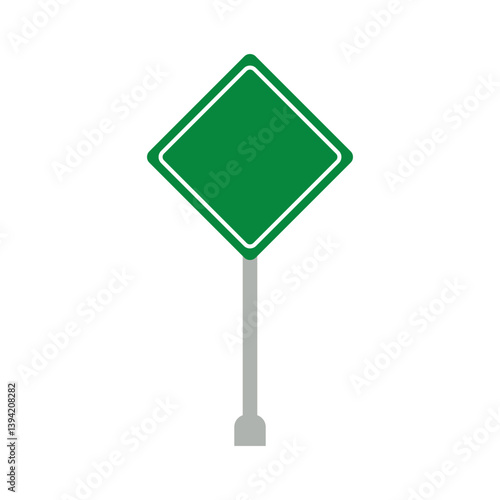 Green Road Sign Board Icon, Simple Icon Vector Design, best used for presentation, application, web and banner