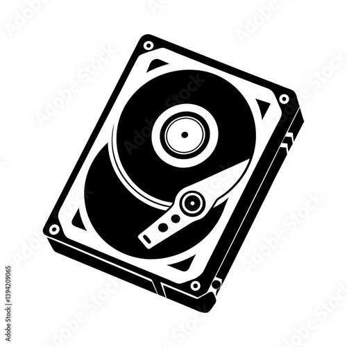 Hard Drive silhouette vector