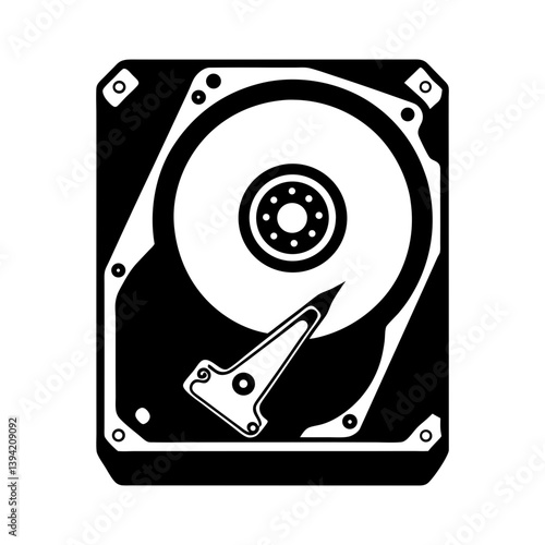 Hard Drive silhouette vector