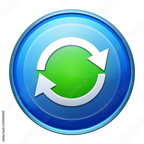 Free Download Refresh Icon: Blue Green Circular - GFXLoad