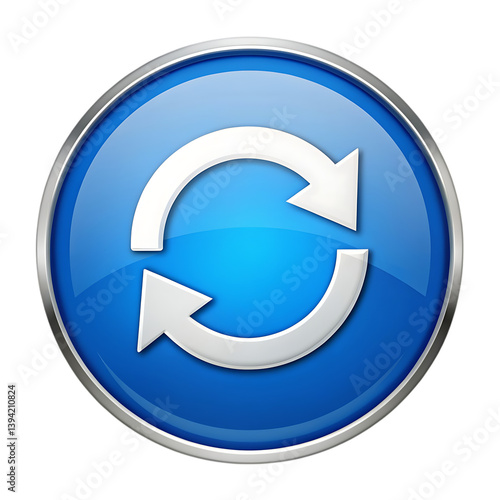 Free Download Refresh Button: Blue Circular Icon - GFXLoad