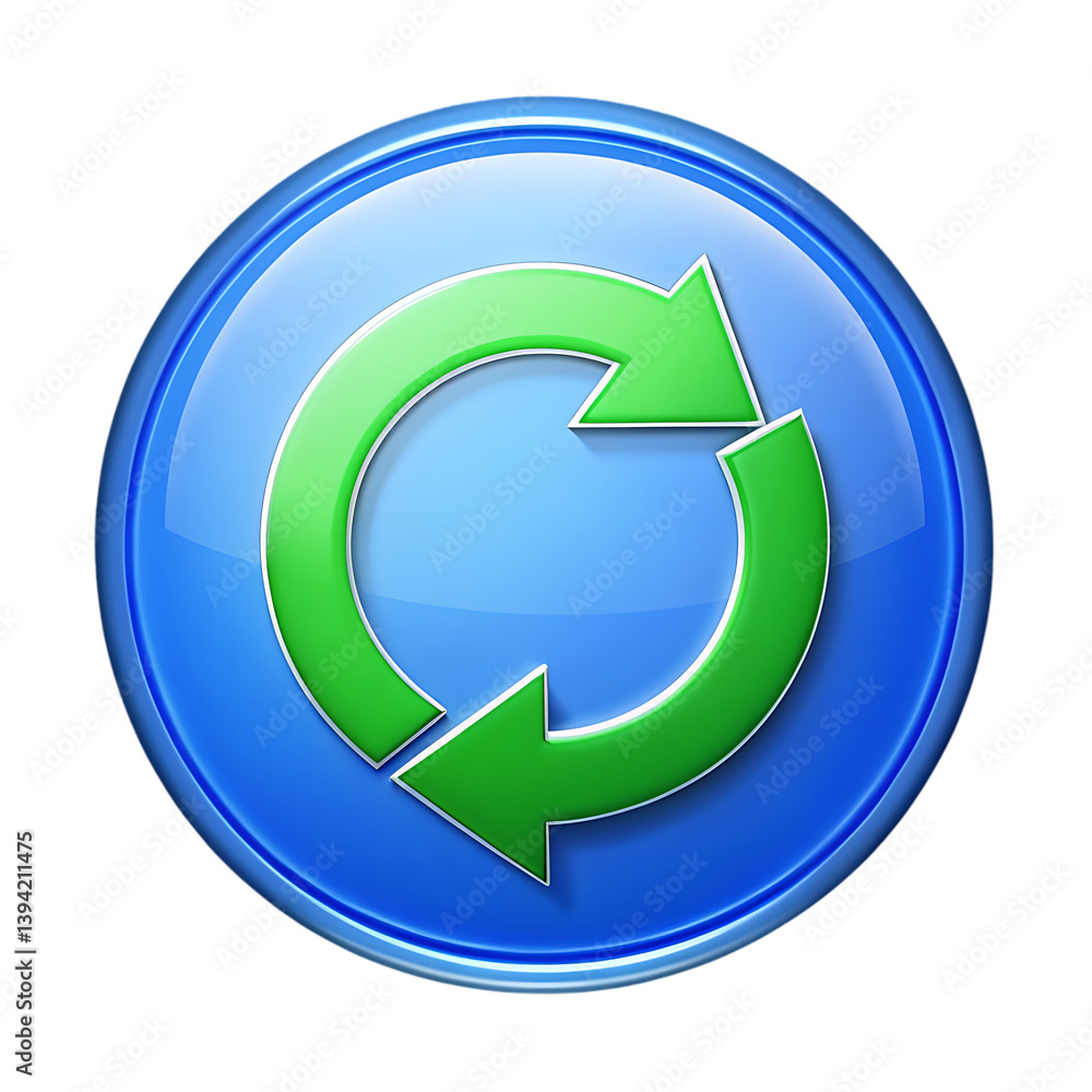 Circular Arrows Icon, Recycle Symbol