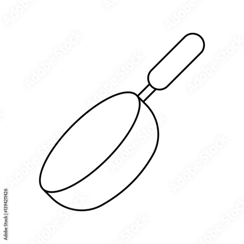 wok lineal icon with white background vector stock illustration