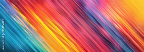 Wallpaper Mural A vibrant abstract design featuring diagonal lines in a spectrum of colors. Torontodigital.ca