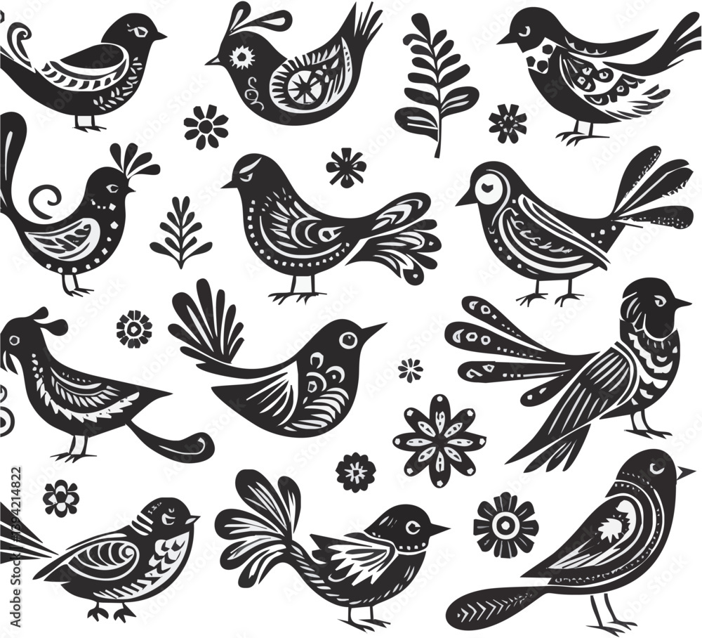 Cute cartoon bird vector seamless pattern design illustration Cute cartoon bird vector seamless pattern design illustration