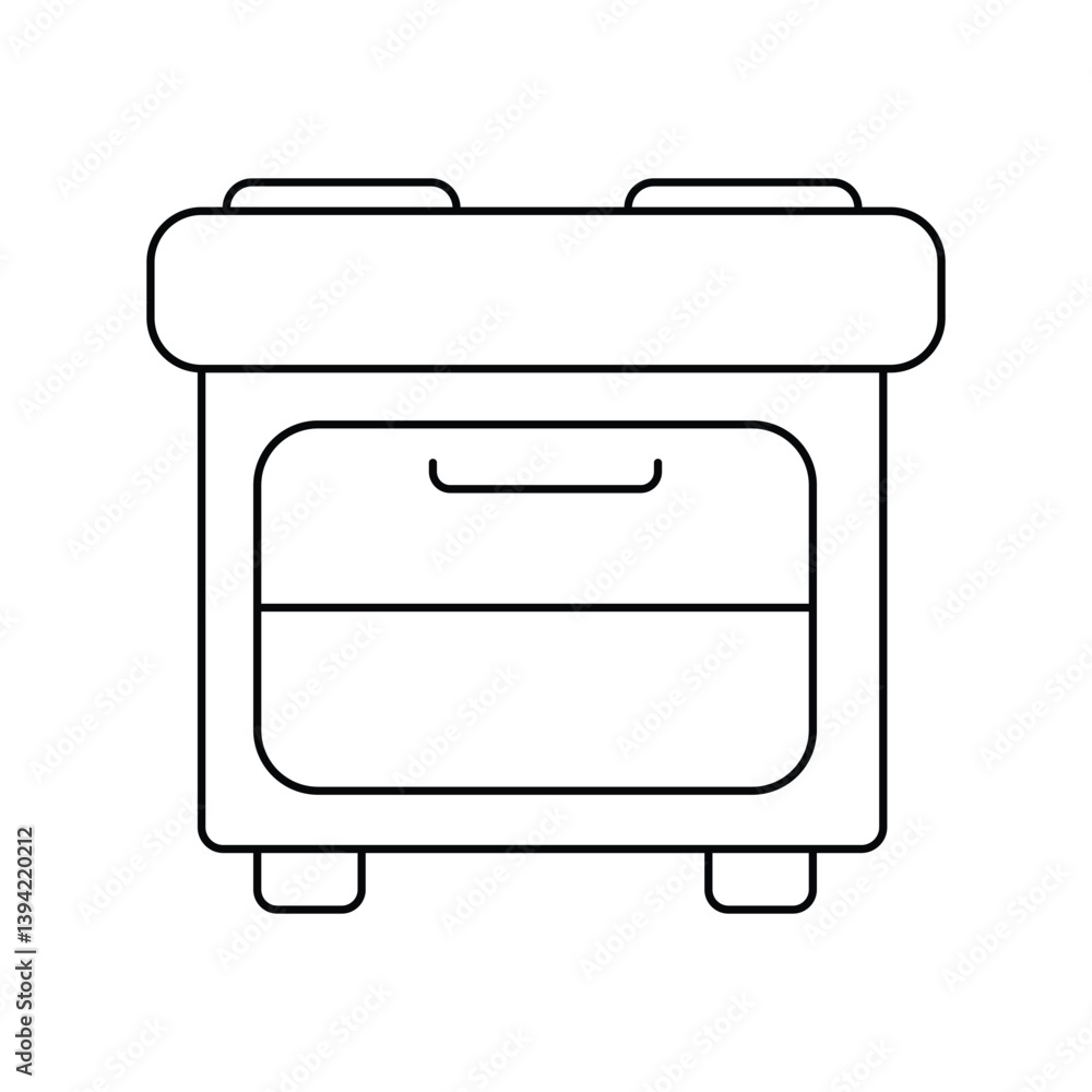 stove lineal icon with white background vector stock illustration stove lineal icon with white background vector stock illustration