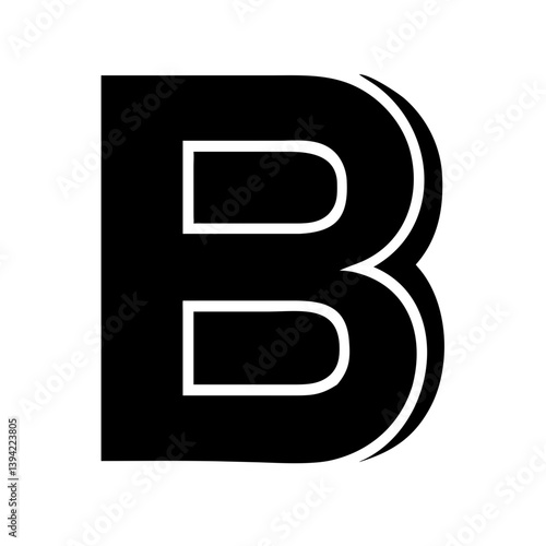 B letter icon, B alphabet icon, capital letter B, uppercase B letter, B monogram symbol, decorative B letter, modern B typography, bold B icon, creative B design, stylized B alphabet, letter B in vect