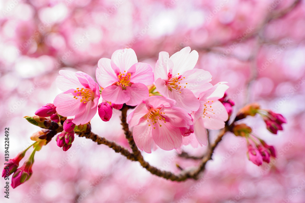 Stunning Pink Cherry Blossoms in Full Bloom A Breathtaking Springtime Image Stunning Pink Cherry Blossoms in Full Bloom A Breathtaking Springtime Image