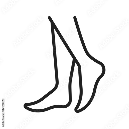 Tip Toe icon vector image. Suitable for mobile apps, web apps and print media.