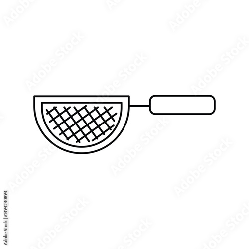 strainer lineal icon with white background vector stock illustration