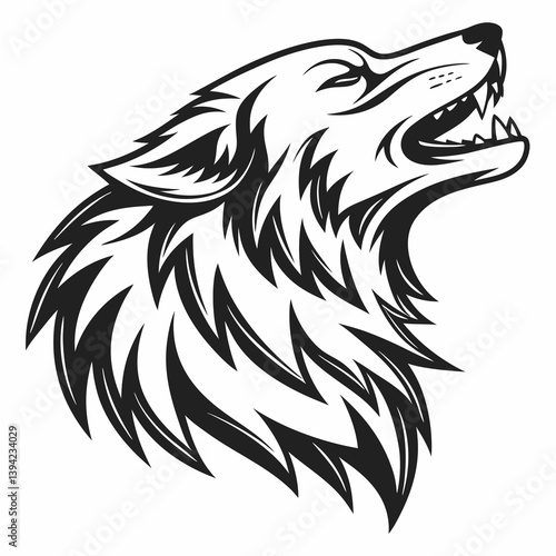 fox head mascot vector illustration 