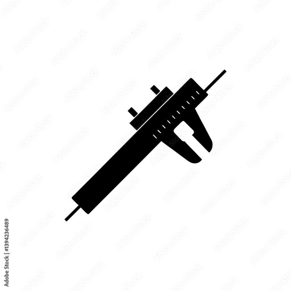 Digital Caliper silhouette vector