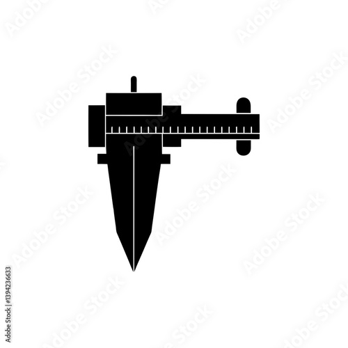 Digital Caliper silhouette vector