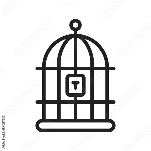 Bird Cage icon vector image. Suitable for mobile apps, web apps and print media.