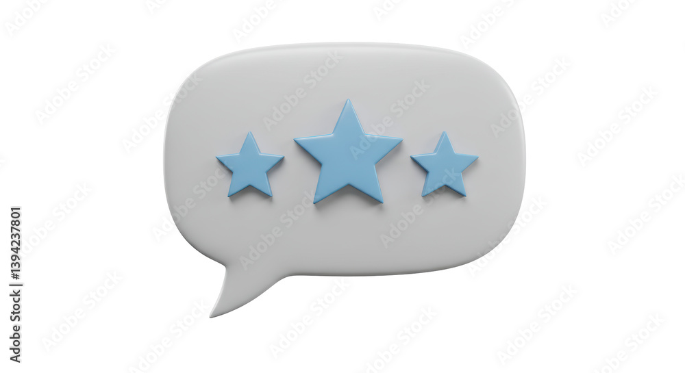 Isolated Speech Bubble with Blue Stars Isolated Speech Bubble with Blue Stars