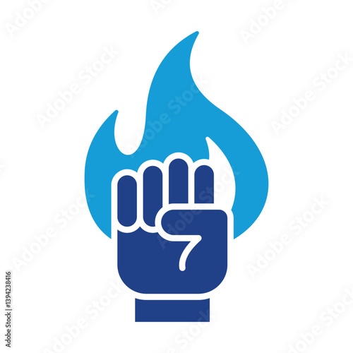 Zeal Blue Icon Vector Illustration.