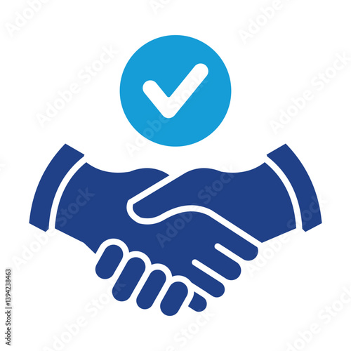 Commitment Blue Icon Vector Illustration.