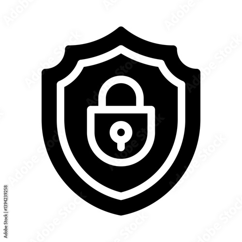 safe glyph icon