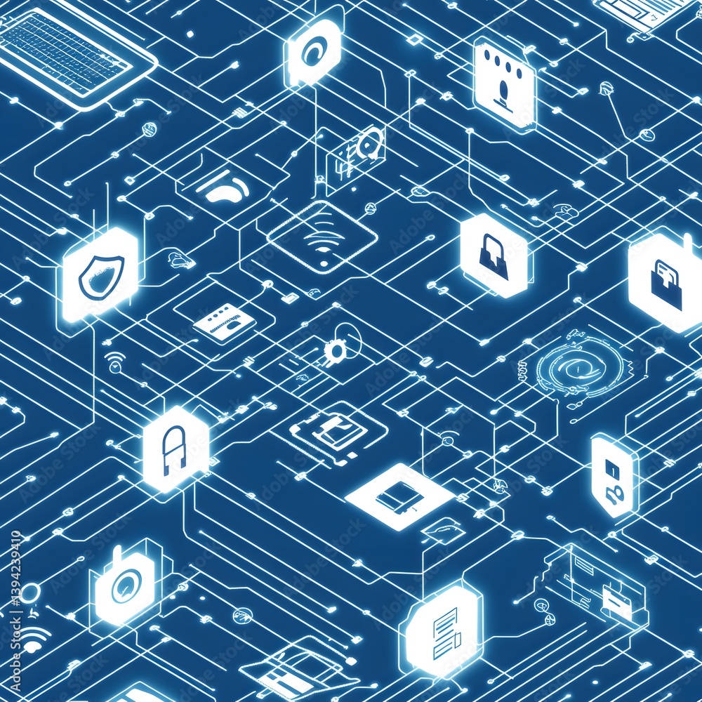 A futuristic illustration of interconnected devices, highlighting the concept of the Internet of Things (IoT). A futuristic illustration of interconnected devices, highlighting the concept of the Internet of Things (IoT).