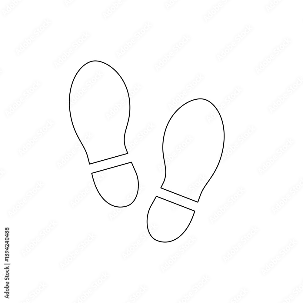Shoe print icon isolate on transparent background. Shoe print icon isolate on transparent background.
