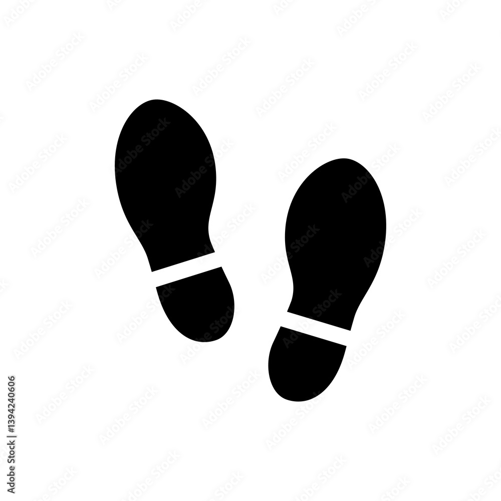 Shoe print icon isolate on transparent background. Shoe print icon isolate on transparent background.