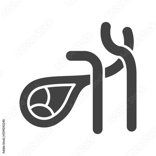 Gallbladder icon vector image. Suitable for mobile apps, web apps and print media.