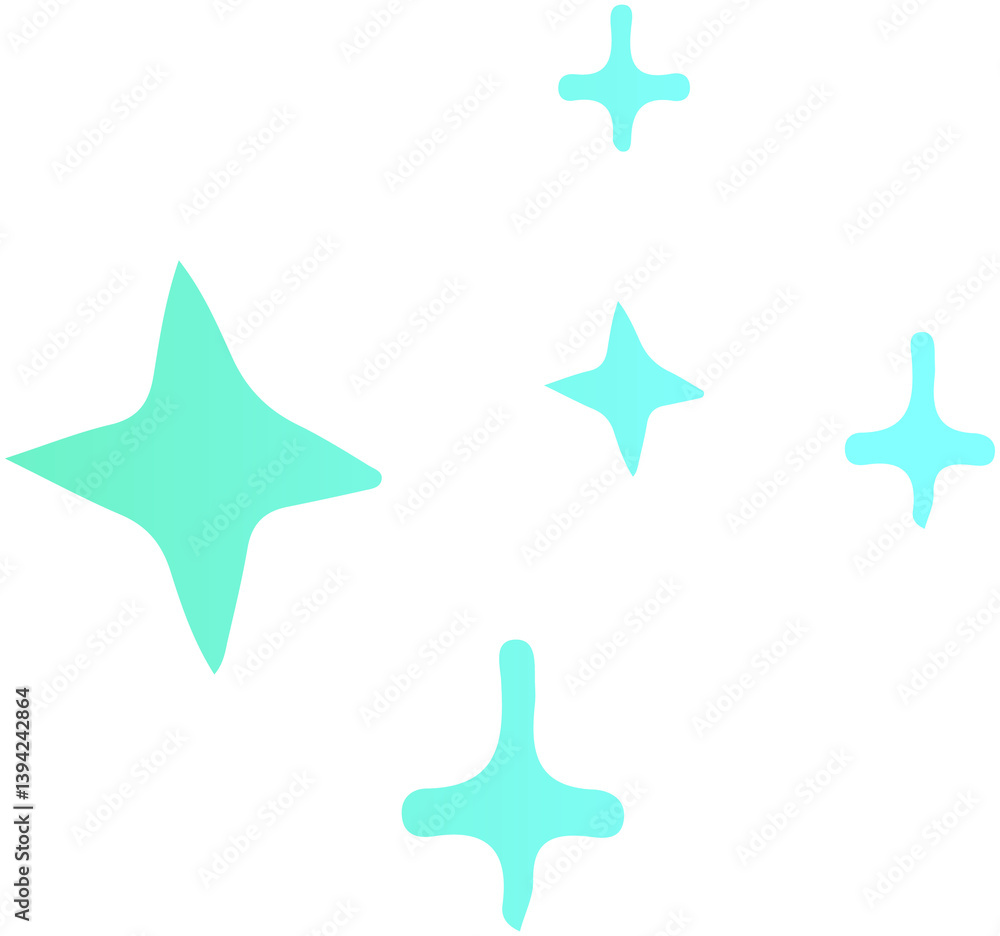 Shiny gradient doodle icon