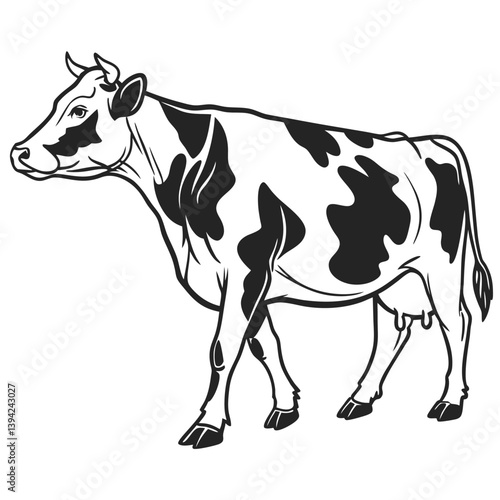 cow on white