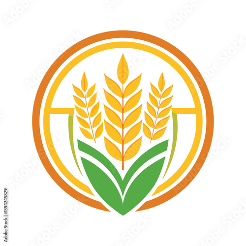 Golden wheat grain, a natural cereal crop with an autumn harvest ear