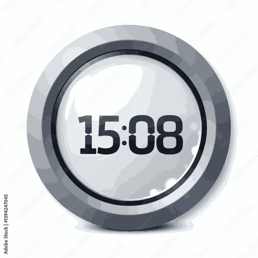 Modern digital game timer displaying countdown on white background, precision Modern digital game timer displaying countdown on white background, precision
